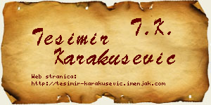 Tešimir Karakušević vizit kartica